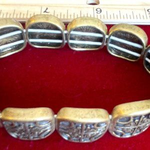 Brass embossed bracelet